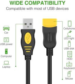 img 1 attached to Улучшенный USB разветвитель 2.0: Andul USB Y-кабель для расширения питания двойного хаба - адаптер от мужчины к женщине