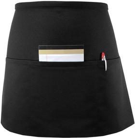 img 1 attached to 👨 Fame Adult's Long 3 Pocket Waist Apron: Functional and Stylish for Professionals