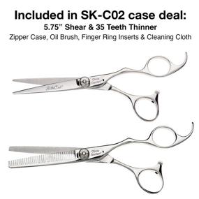 img 3 attached to 💇 Enhanced SEO: Olivia Garden SilkCut Hairdressing Shear & Thinner Set