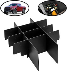 img 4 attached to 🚗 Ford F-150 Center Console Organizer Divider | Interlocking Insert Dividers | Car Accessories (2015-2021)