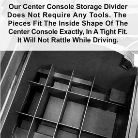 img 1 attached to 🚗 Ford F-150 Center Console Organizer Divider | Interlocking Insert Dividers | Car Accessories (2015-2021)