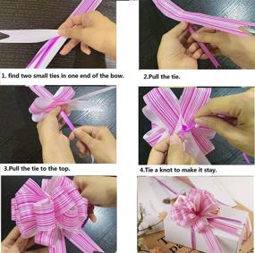 img 3 attached to 🎁 Christmas Pull Bows Gift Wrap Set - 18PCS 5-inch with 6PCS Gift Bags, Ribbon Bows for Presents, Bouquets, Baskets, Weddings, Xmas Tree Decorations (18pcs 5'' Pull Bows + 6pcs Bags)