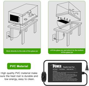 img 3 attached to 🦎 iPower Reptile Heat Mat Under Tank Warmer with Adjustable Temperature Controller - 4W/8W/16W/24W Terrarium Heater Pad, Digital Thermometer & Hygrometer - Ideal for Amphibians - Multiple Sizes Available