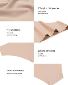 img 2 attached to SHARICCA Seamless Invisible Breathable Underwear Women's Clothing in Lingerie, Sleep & Lounge