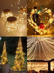img 1 attached to 🌞 KAQ- Super Bright 150LED Solar String Lights Outdoor: Upgraded Oversize Beads, 8 Modes, Waterproof Fairy Lights for Christmas, Wedding, Party - Warm White