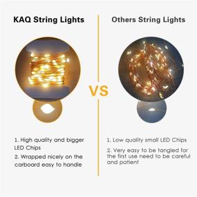 img 4 attached to 🌞 KAQ- Super Bright 150LED Solar String Lights Outdoor: Upgraded Oversize Beads, 8 Modes, Waterproof Fairy Lights for Christmas, Wedding, Party - Warm White