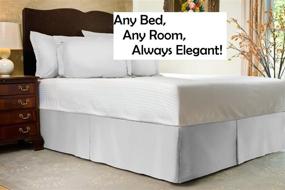 img 2 attached to 🛏️ Blissford's Tailored Bed Skirt - Twin XL, 14 inch Drop, Cotton Blend, Brown - Ideal Dorm Sized Bedskirt with Split Corners in 16 Available Colors!