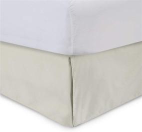 img 4 attached to 🛏️ Blissford's Tailored Bed Skirt - Twin XL, 14 inch Drop, Cotton Blend, Brown - Ideal Dorm Sized Bedskirt with Split Corners in 16 Available Colors!