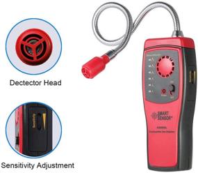 img 4 attached to 🔥 Highly Sensitive Combustible Gas Detector | Portable Natural Gas Tester Alarm | Propane Methane Gas Sensor | Sniffer with Sound Warning | Adjustable Sensitivity | Flexible Probe