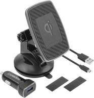 🔌 carbon xt 10w qi wireless magnetic charger with suction cup mount for enhanced seo logo