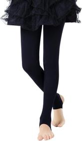 img 1 attached to Frola Girls Ultra Stirrup Tights