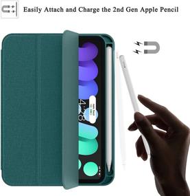 img 1 attached to Soke New IPad Mini 6 Case 2021 With Pencil Holder - [Full Body Protection + 2Nd Gen Apple Pencil Charging + Auto Wake/Sleep]