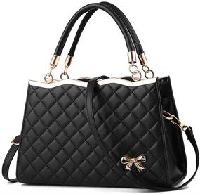 img 4 attached to YINGPEI Womens Handbags Black Leather Women's Handbags & Wallets