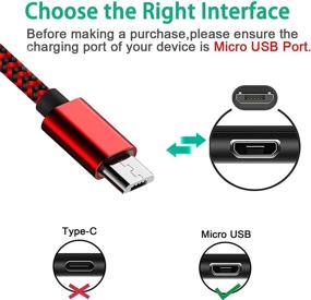 img 3 attached to 🔌 10FT Кабель быстрой зарядки Micro USB 2 шт. - Быстрая зарядка для Samsung Galaxy, LG Stylo, PS4 Pro и других устройств