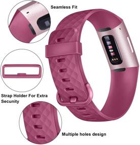 img 3 attached to Tobfit 4 Pack Bands Compatible For Fitbit Charge 4 / Fitbit Charge 3 And Charge 3 Se Wearable Technology