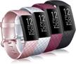 tobfit 4 pack bands compatible for fitbit charge 4 / fitbit charge 3 and charge 3 se wearable technology logo