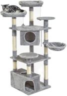 🐱 superjare cat tree: spacious perches, plush condos, multi-level kitten activity tower with scratching posts & basket lounger logo