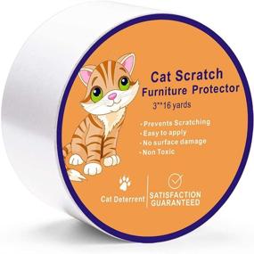 img 4 attached to 🐱 NM Cat Scratch Deterrent - Cat Scratch Post - Cat Furniture Protector | Cat Beds & Furniture | 3" x 16 Yards | Residue-Free Protection for Cat Couches, Doors