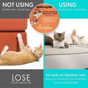 img 1 attached to 🐱 NM Cat Scratch Deterrent - Cat Scratch Post - Cat Furniture Protector | Cat Beds & Furniture | 3" x 16 Yards | Residue-Free Protection for Cat Couches, Doors