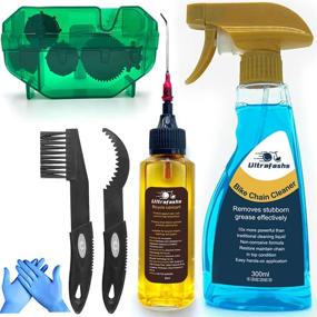 img 4 attached to Ultrafashs Bike Chain Lubricant and Cleaner Set - includes Bicycle Degreaser, Wet Lubricant, and Chain Scrubber Cleaning Brush Tool - for optimal cleaning of Bike Chains, Rear Cogs, and Chainrings - Bike Lube: 2oz, Degreaser: 10oz or 17oz