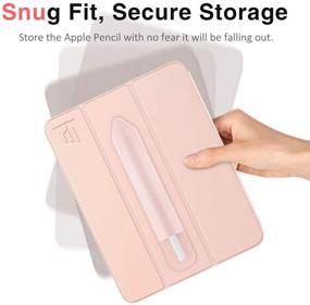 img 1 attached to 🖊️ Dadanism Apple Pencil Holder Sticker - Secure Elastic Pocket Sleeve for iPad Air 4th Gen/iPad 8th Gen/iPad Pro 11/12.9 2021 - Rose Gold