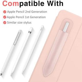 img 3 attached to 🖊️ Dadanism Apple Pencil Holder Sticker - Secure Elastic Pocket Sleeve for iPad Air 4th Gen/iPad 8th Gen/iPad Pro 11/12.9 2021 - Rose Gold