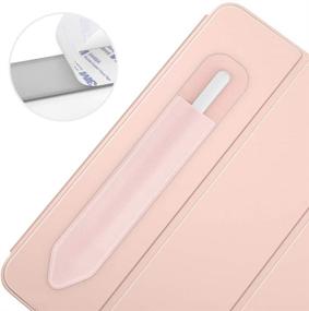 img 4 attached to 🖊️ Dadanism Apple Pencil Holder Sticker - Secure Elastic Pocket Sleeve for iPad Air 4th Gen/iPad 8th Gen/iPad Pro 11/12.9 2021 - Rose Gold