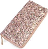 fashion rainbow glitter around wallet women's handbags & wallets for wallets logo