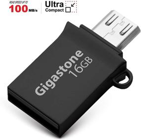 img 2 attached to 📱 Gigastone OTG флеш-накопитель - 16 ГБ USB 3.0 | Micro USB & USB Type A флеш-накопитель для Android-телефонов | Двойной интерфейс с 2 портами | Прочный металлический флеш-накопитель для ПК, ноутбуков и смартфонов.