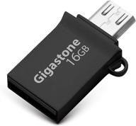 📱 gigastone otg флеш-накопитель - 16 гб usb 3.0 | micro usb & usb type a флеш-накопитель для android-телефонов | двойной интерфейс с 2 портами | прочный металлический флеш-накопитель для пк, ноутбуков и смартфонов. логотип