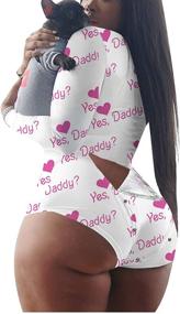 img 4 attached to Scoprimay Women's Sexy Onesie Pajamas: Stylish One Piece Bodysuit for a Flattering Bodycon Look