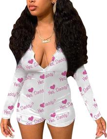 img 3 attached to Scoprimay Women's Sexy Onesie Pajamas: Stylish One Piece Bodysuit for a Flattering Bodycon Look