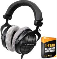 🎧 beyerdynamic dt-990-pro-250 professional acoustically open headphones 250 ohms bundle with 1 year extended warranty - enhanced seo logo