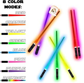 img 3 attached to Colorful Glow Chopsticks: LED Lightsaber Reusable – 4 Pairs, 8 Modes