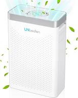 🌬️ h13 true hepa air purifier for home | unbeaten 12h timer, auto mode, 4 adjustable speeds & filter change reminder | reduces 99.97% of wildfire smoke, dirt, pollen, pet hair, dander | covers up to 800ft² logo