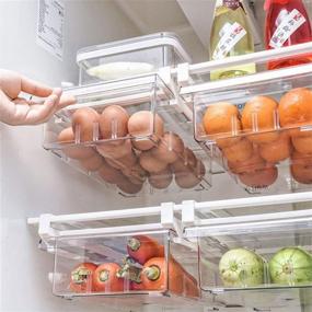 img 4 attached to 🧊 YekouMax Fridge Drawer Organizer: Pull-Out Clear Container for Food and Drinks - 1 Pack Medium