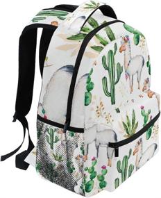 img 3 attached to 🎒 WXLIFE Lama Llama Alpaca Camel Cactus Backpack Travel Shoulder Bag: Stylish and Spacious Travel Companion