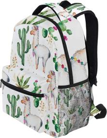img 2 attached to 🎒 WXLIFE Lama Llama Alpaca Camel Cactus Backpack Travel Shoulder Bag: Stylish and Spacious Travel Companion