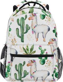 img 4 attached to 🎒 WXLIFE Lama Llama Alpaca Camel Cactus Backpack Travel Shoulder Bag: Stylish and Spacious Travel Companion