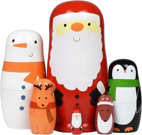 img 4 attached to 🎅 HYCLES Matryoshka Christmas Decoration Halloween: A Festive Twist on Traditional Russian Dolls