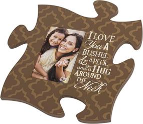 img 2 attached to 📸 I Love You A Bushel and A Peck 4x6 Photo Frame by P. Graham Dunn - Inspirational Puzzle Piece Wall Art Plaque