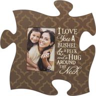 📸 i love you a bushel and a peck 4x6 photo frame by p. graham dunn - inspirational puzzle piece wall art plaque логотип