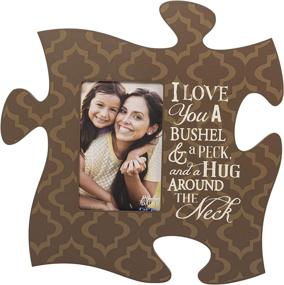 img 4 attached to 📸 I Love You A Bushel and A Peck 4x6 Photo Frame by P. Graham Dunn - Inspirational Puzzle Piece Wall Art Plaque