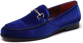 img 4 attached to Stylish LCQL Loafers: Pointed Leather Men's Shoes for Dance & Comfort