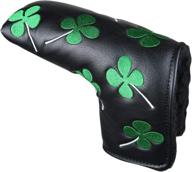 🍀 чехол для головки "sword & shield sports lucky clover putter": белый зеленый клевер с четырьмя листьями для scotty cameron ping odyssey taylormade логотип