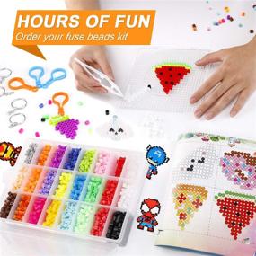 img 1 attached to 🧩 Ultimate Fuse Beads Kit: 7800 pcs, 24 Colors, 5MM for Kids, incl. Ironing Paper, Patterns, Pegboards, and More - Farielyn-X