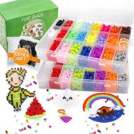 🧩 ultimate fuse beads kit: 7800 pcs, 24 colors, 5mm for kids, incl. ironing paper, patterns, pegboards, and more - farielyn-x logo