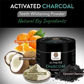 img 1 attached to 💯 Florona Natural Teeth Whitening with Activated Charcoal Miracle Tooth Powder - Coconut Orange Oil & Bentonite Clay Extracts (50g)