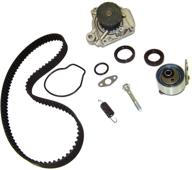 dnj tbk220wp timing belt kit and water pump for 01-05 honda civic 1.7l sohc l4 16v 1668cc 1700cc d17a1 d17a2 d17a6 d17a7 logo
