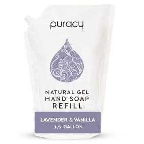 img 4 attached to 🌿 Puracy Hand Soap Refill: Lavender & Vanilla, 64 Ounce, Natural Moisturizing Liquid Hand Wash for Soft and Smooth Skin